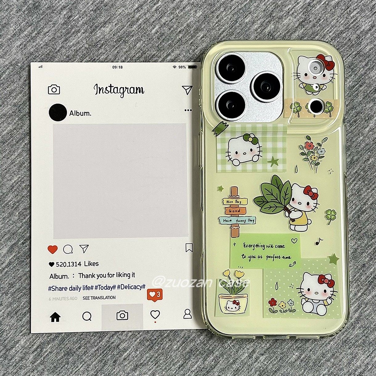 小众趣味卡通柚子叶KT猫适用苹果17promax手机壳iphon