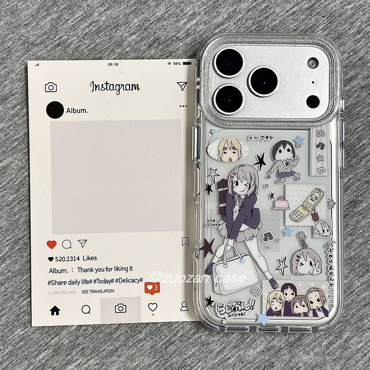 日韩动漫卡通轻松少女适用苹果17promax手机壳iphone16pro新款15高级感14创意13女17气囊双层全包防摔保护套