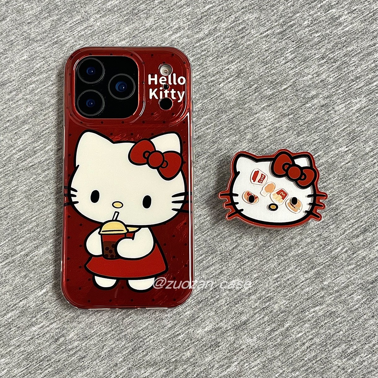 苹果17pro卡通KT猫双层手机壳