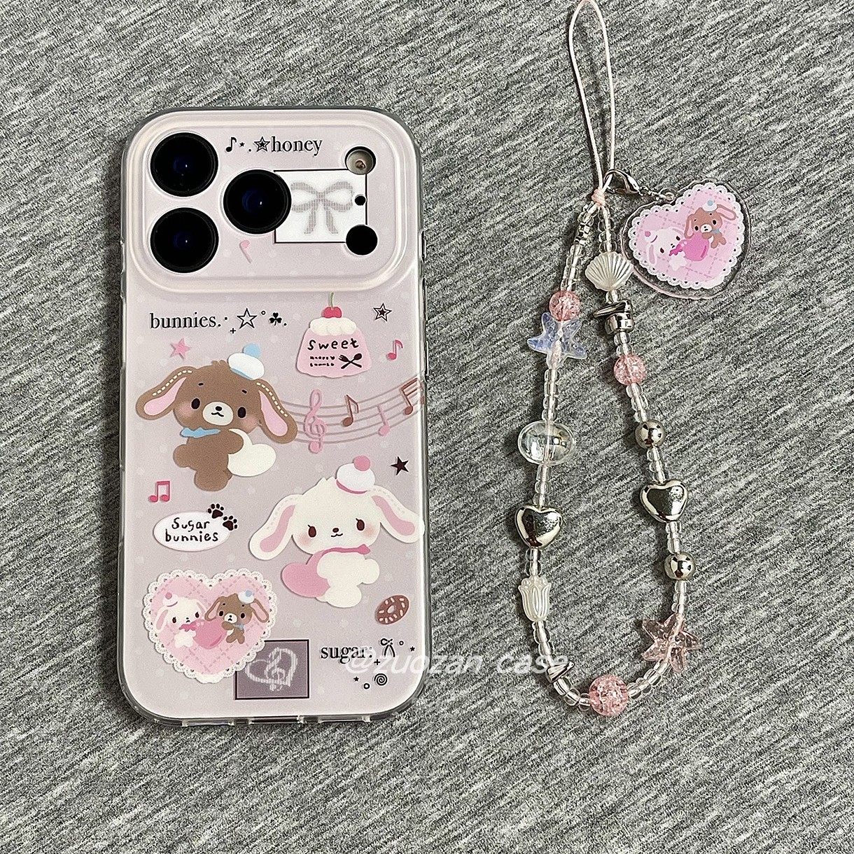 ins韩风音符粉色甜品兔子适用苹果16pro手机壳新款iphone15promax磨砂13双层14pro少女17全包防摔硅胶保护套,3C数码配件,手机保护套/壳,淘宝优惠券,粉丝福利购,淘宝优惠卷