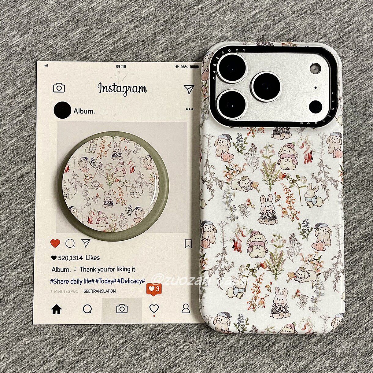 磁吸ins韩风花朵兔子适用苹果17promax手机壳iphone16pro秋冬新款15带支架14高级感13女17磨砂菲林硬壳pm小众