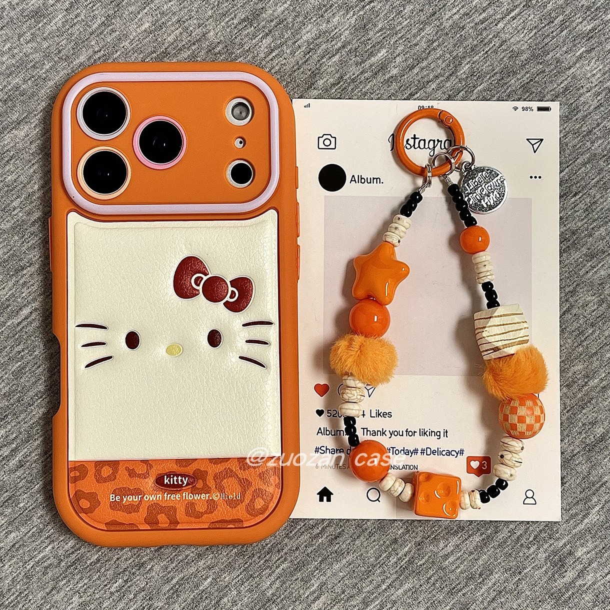 苹果17pro卡通表情皮革手机壳