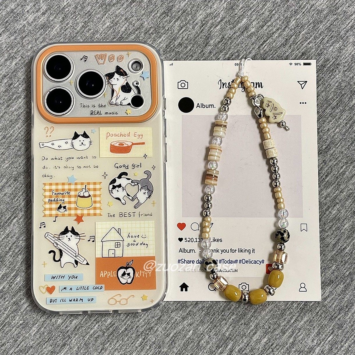 苹果17pro卡通猫咪双层手机壳