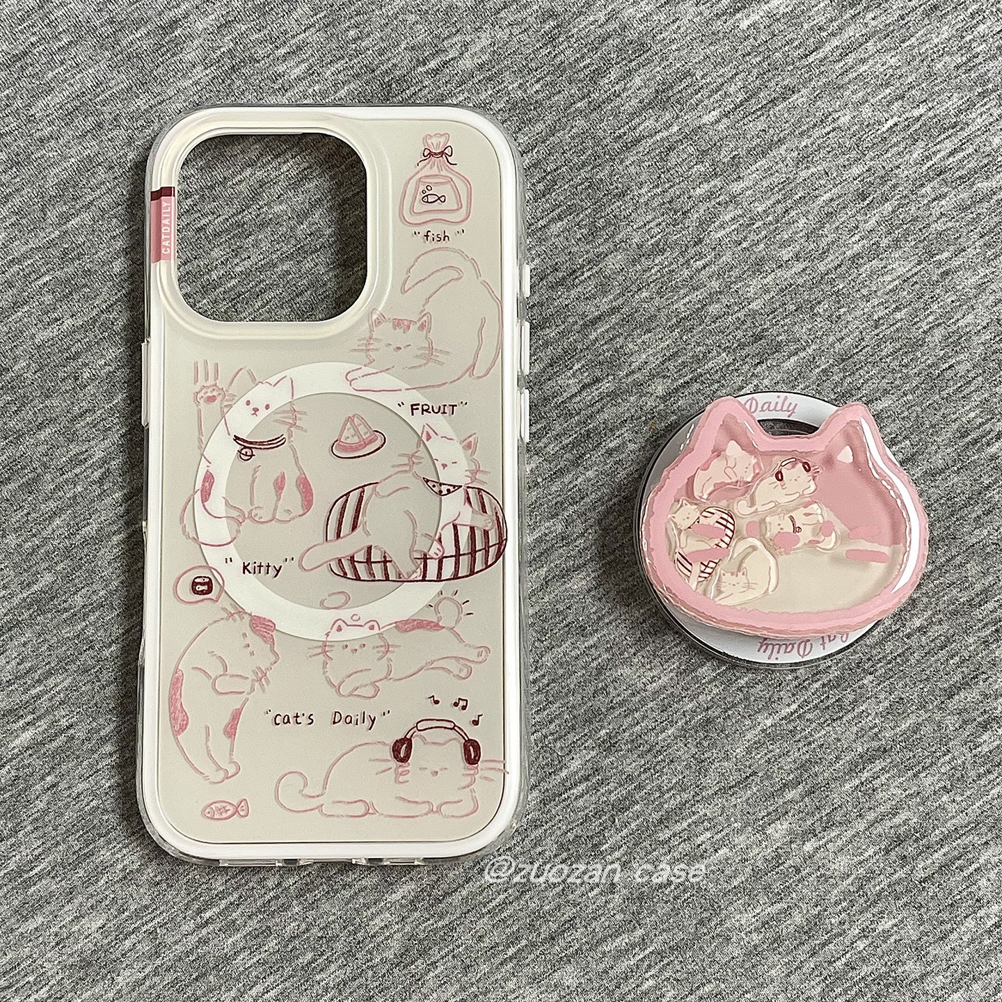 苹果16pro卡通猫咪手机壳