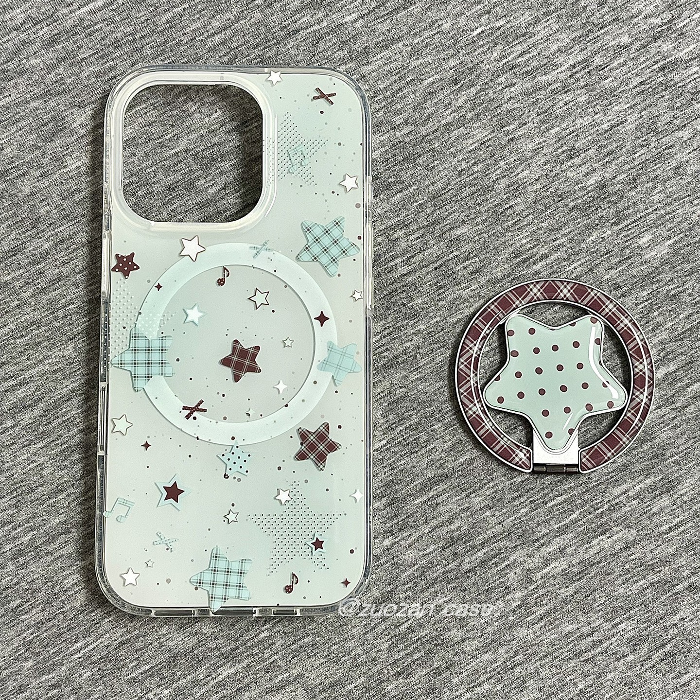 苹果16pro韩风星星磁吸手机壳