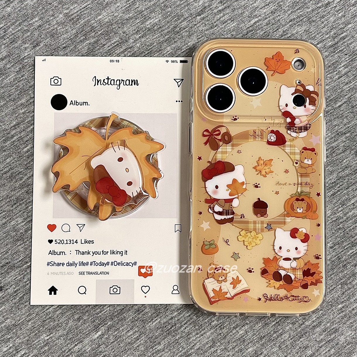 苹果17pro卡通KT猫磁吸手机壳