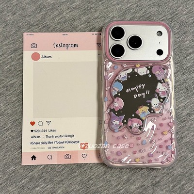 苹果17pro卡通KT猫镜面手机壳