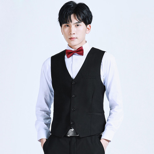 春秋季新郎结婚礼服团西装马甲