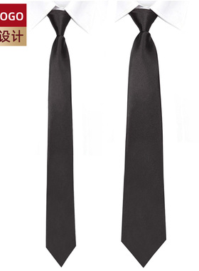 黑色领带男拉链式免打结懒人8cm正装商务上班6cm韩版窄版休闲百搭