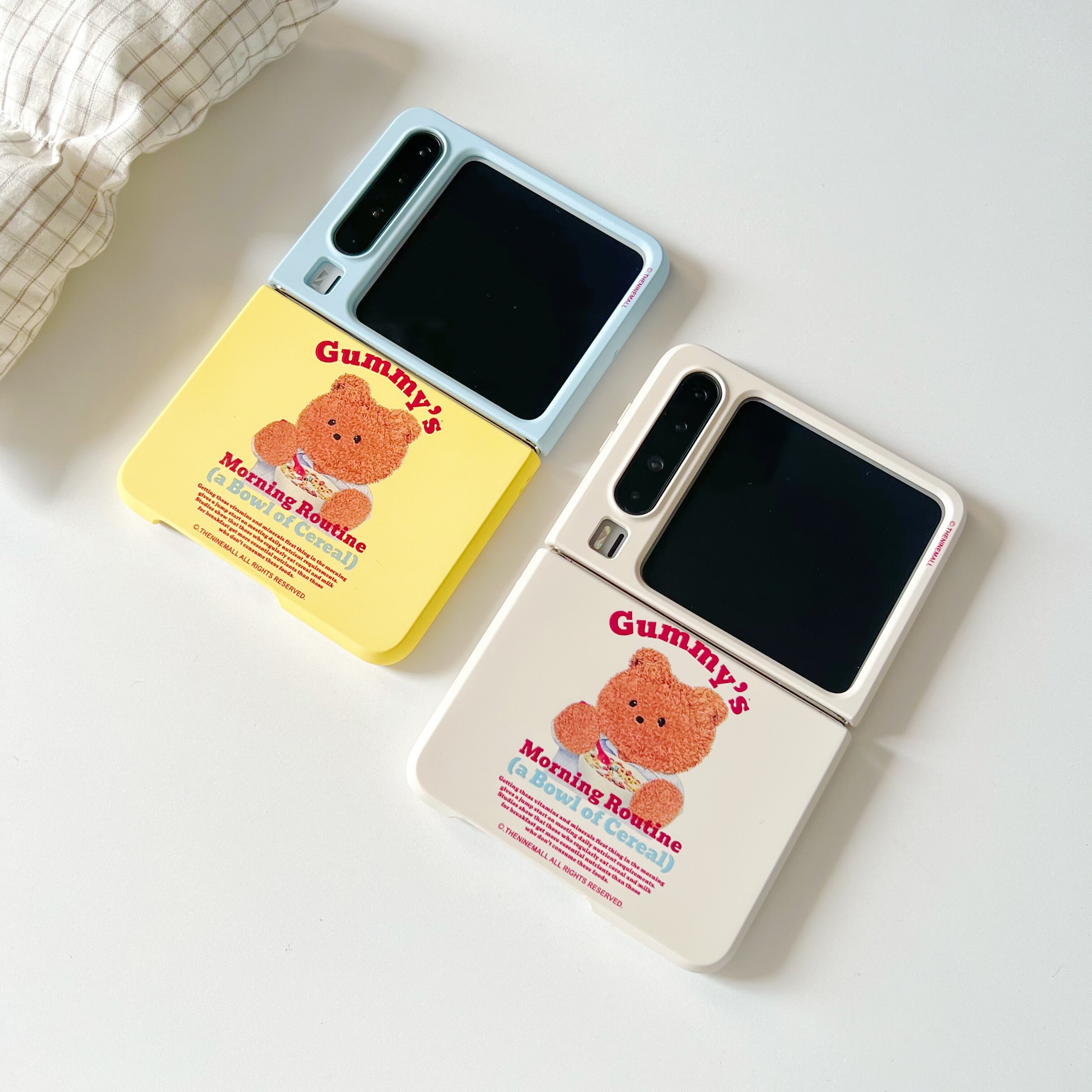 ins吃货小熊卡通适用于华为purax手机壳适用于pocket2肤感硬壳适用于小米mixflip2适用于三星zflip5/6/7