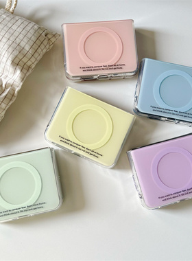 夏日清透马卡龙不透色软边硬背壳适用于华为purax手机壳典藏版适用于purax软壳小胖子磁吸保护套小折叠