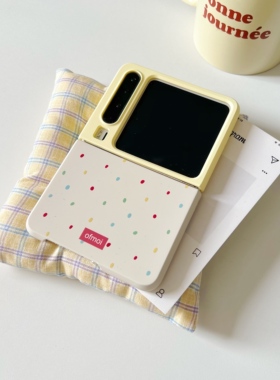 ins撞色彩波点适用于华为purax手机壳适用于pocket2超薄磨砂适用于zflip6/zflip5/7硬壳适用于小米mixflip2