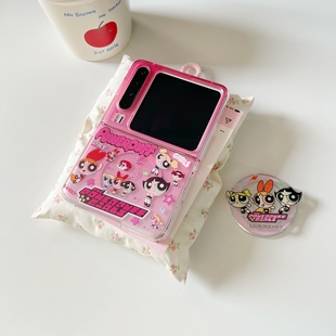 flip2 7适用于小米mix ins甜酷飞天小女警适用于华为purax手机壳小折叠适用于pocket2磁吸适用于三星zflip6