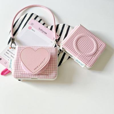 粉格子爱心适用于华为purax硬壳