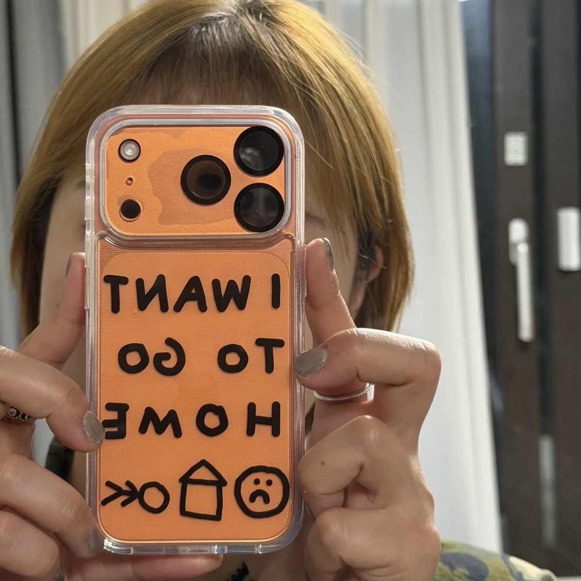 韩素希同款我想回家字母适用于苹果iPhone17pro手机壳iPhone17透明全包软壳iPhone16保护套15情侣简约硅胶壳