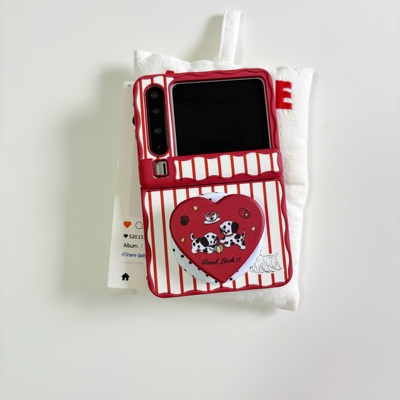 红白条纹狗适用于purax手机壳