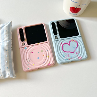 奶蓝爱心星星波漾壳purax手机壳