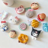 ins立体小熊汉堡kt海格蛋糕小新可爱磁吸手机支架magsafe手机支点