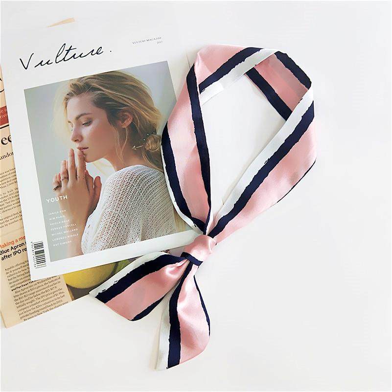 新款小丝巾领巾女韩国春夏季绑包包缠手柄丝带百搭长条飘带发带