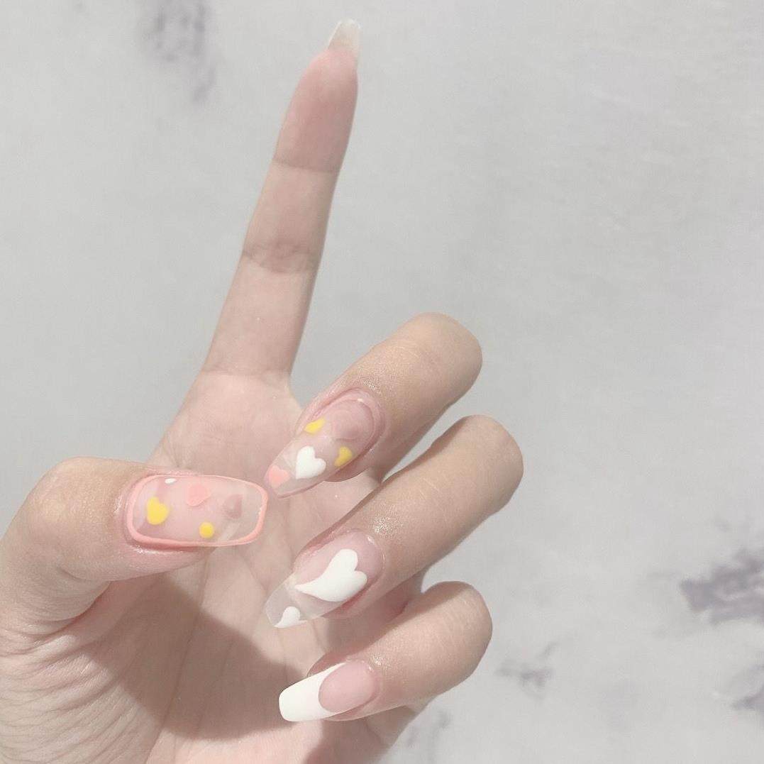 桃粉公主法式穿戴美甲成品假指甲美甲贴片指甲贴片防水可拆卸甲片,彩妆/香水/美妆工具,穿戴甲/甲片,淘宝优惠券,粉丝福利购,淘宝优惠卷