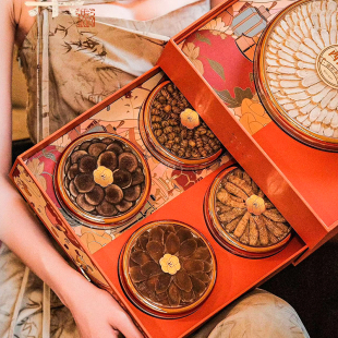 喜乐双层五宝四宝双拼单层燕窝石斛西洋参虫草海参包装礼品盒空盒