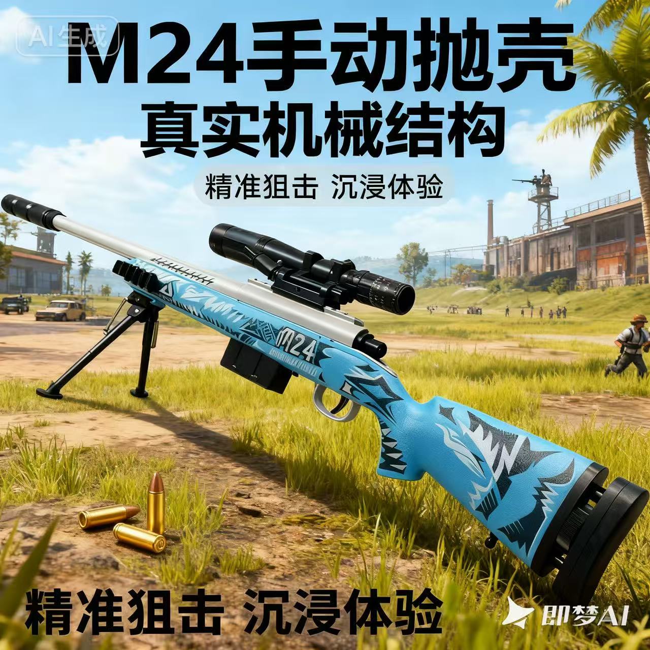 M24手动抛壳软弹枪男孩吃鸡