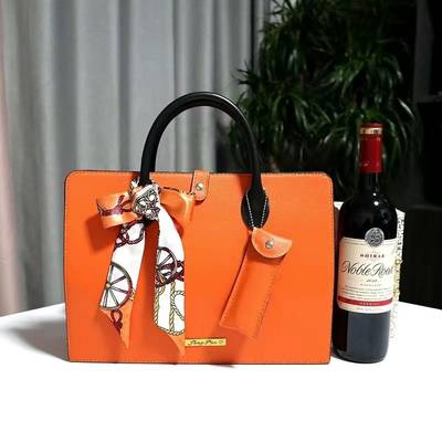 皮质红酒包装礼品盒高档空盒手提袋手拎袋葡萄酒双支通用两只装