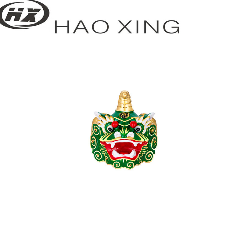 潮汕新款新鲜出炉钛钢城风戒指汕尾海陆丰传统文化麒麟虎狮头