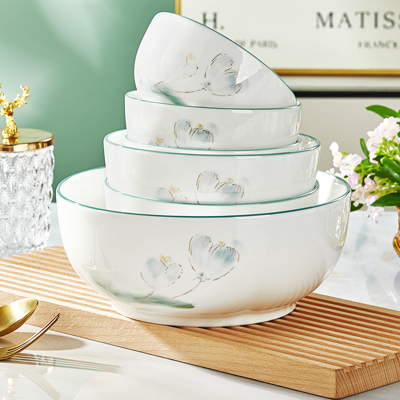 优尊陶瓷家用可微波碗盘碟单个