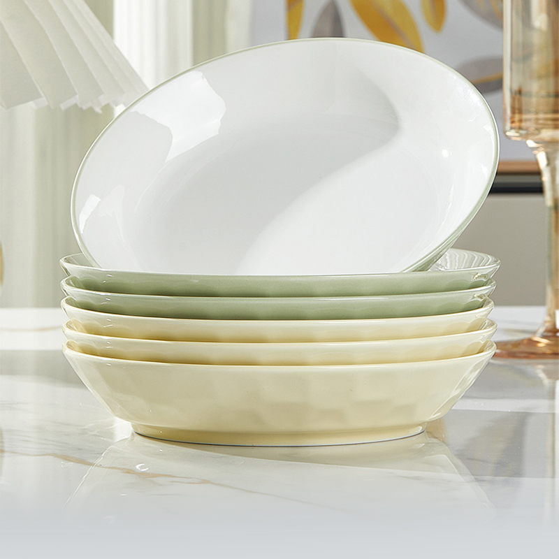 优尊家用菜盘陶瓷网红时尚奶油风