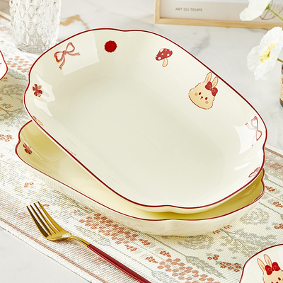 优尊陶瓷加厚陶瓷鱼盘