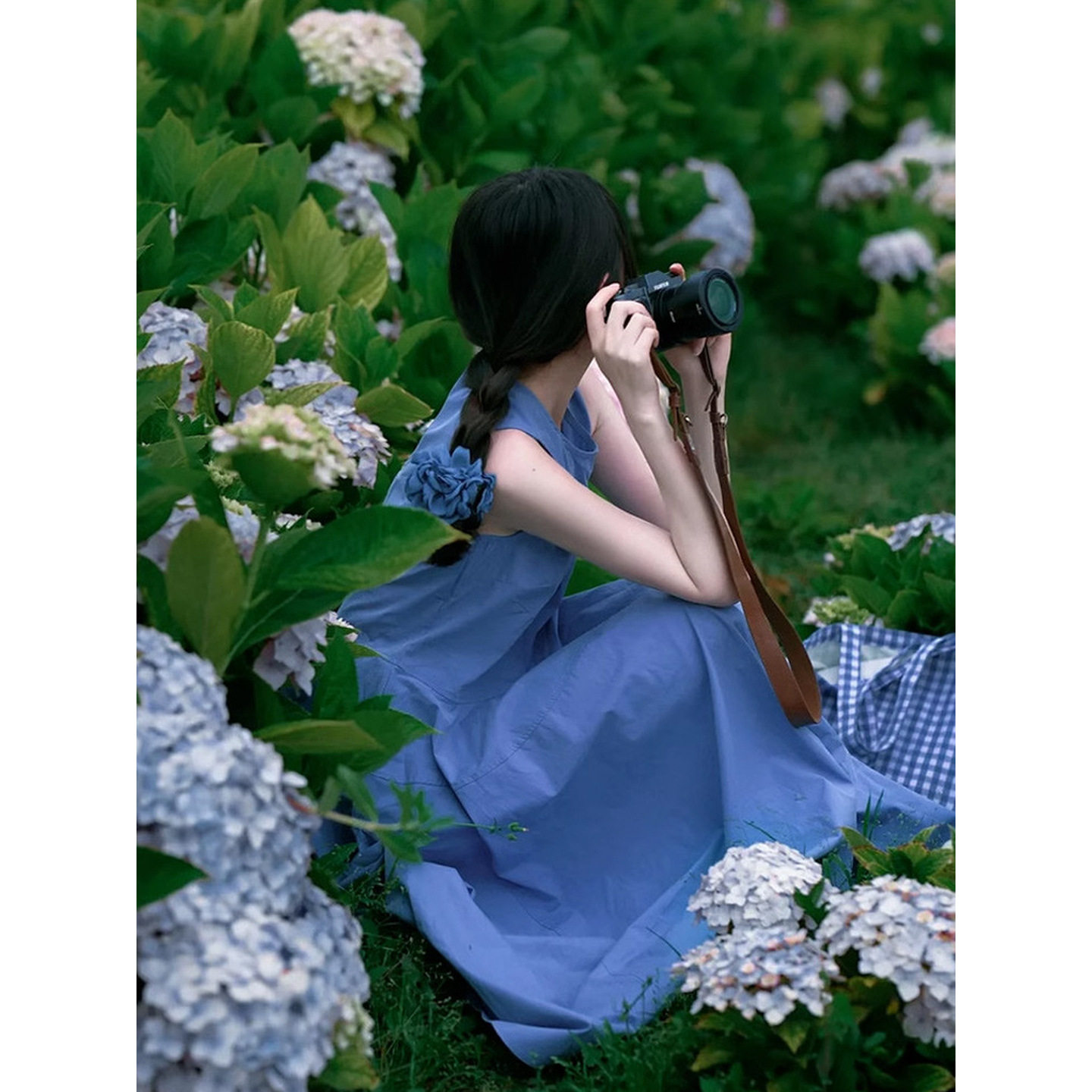 春天氛围感连衣裙遮肚子显瘦初夏精致轻奢高级感法式拼接时尚长裙