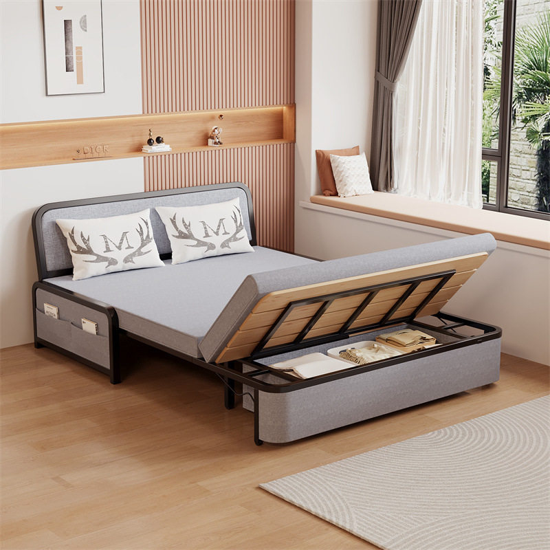 梳化床小户型客厅多功能推抽拉式不占地方的沙发可变床伸缩二合一