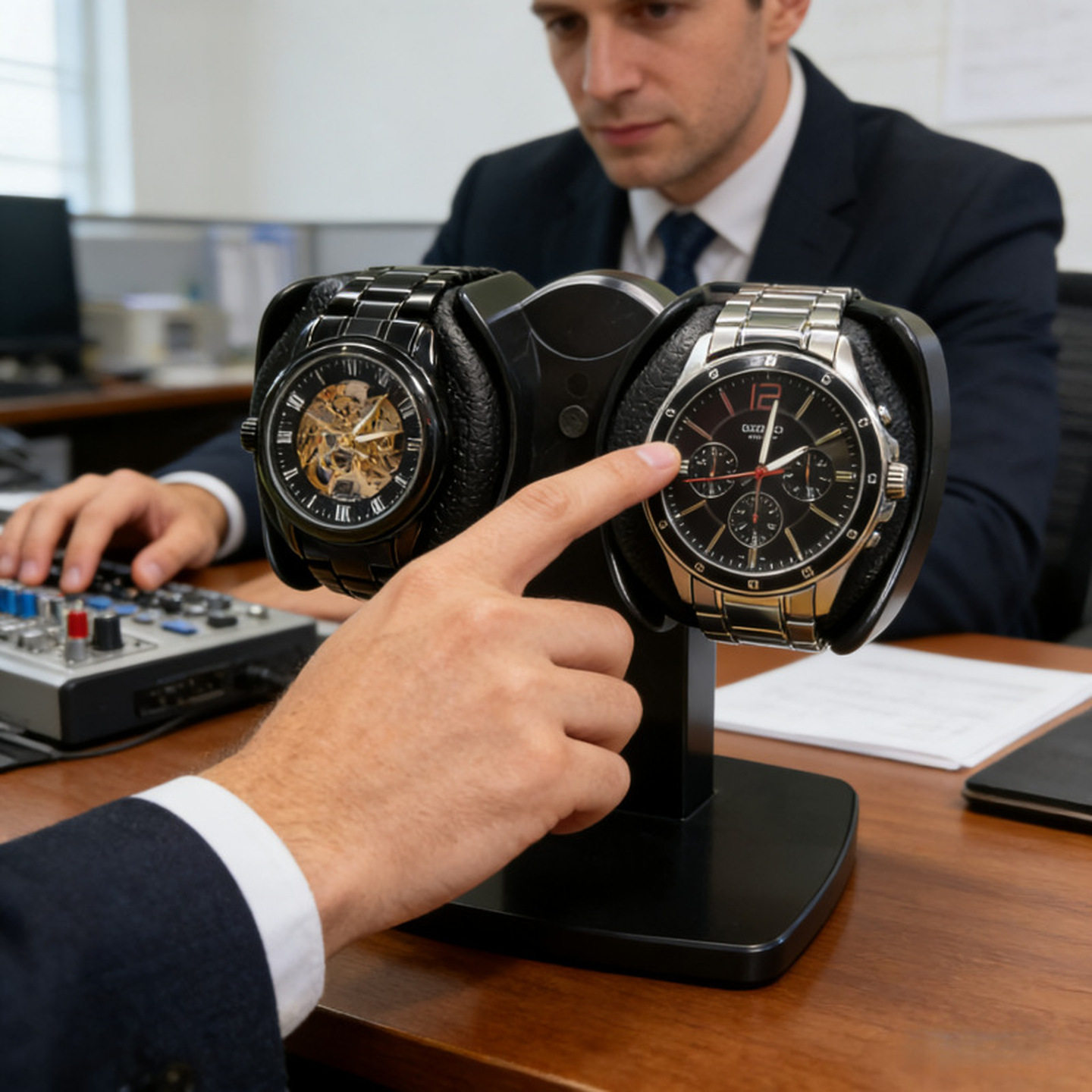 机械表自摆器家用全自动手表收纳盒摇摆器转表器上弦发条链摇表器