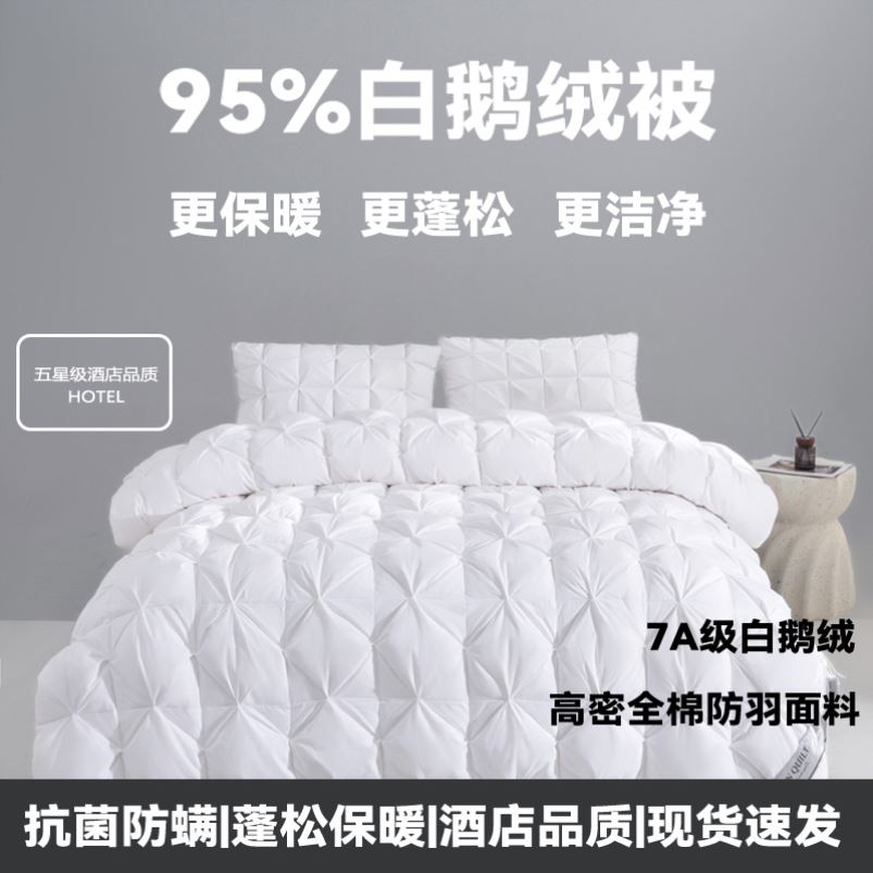 鹅羽被冬季透气保暖学生宿舍酒店春秋大学生单双人被芯空调羽绒被