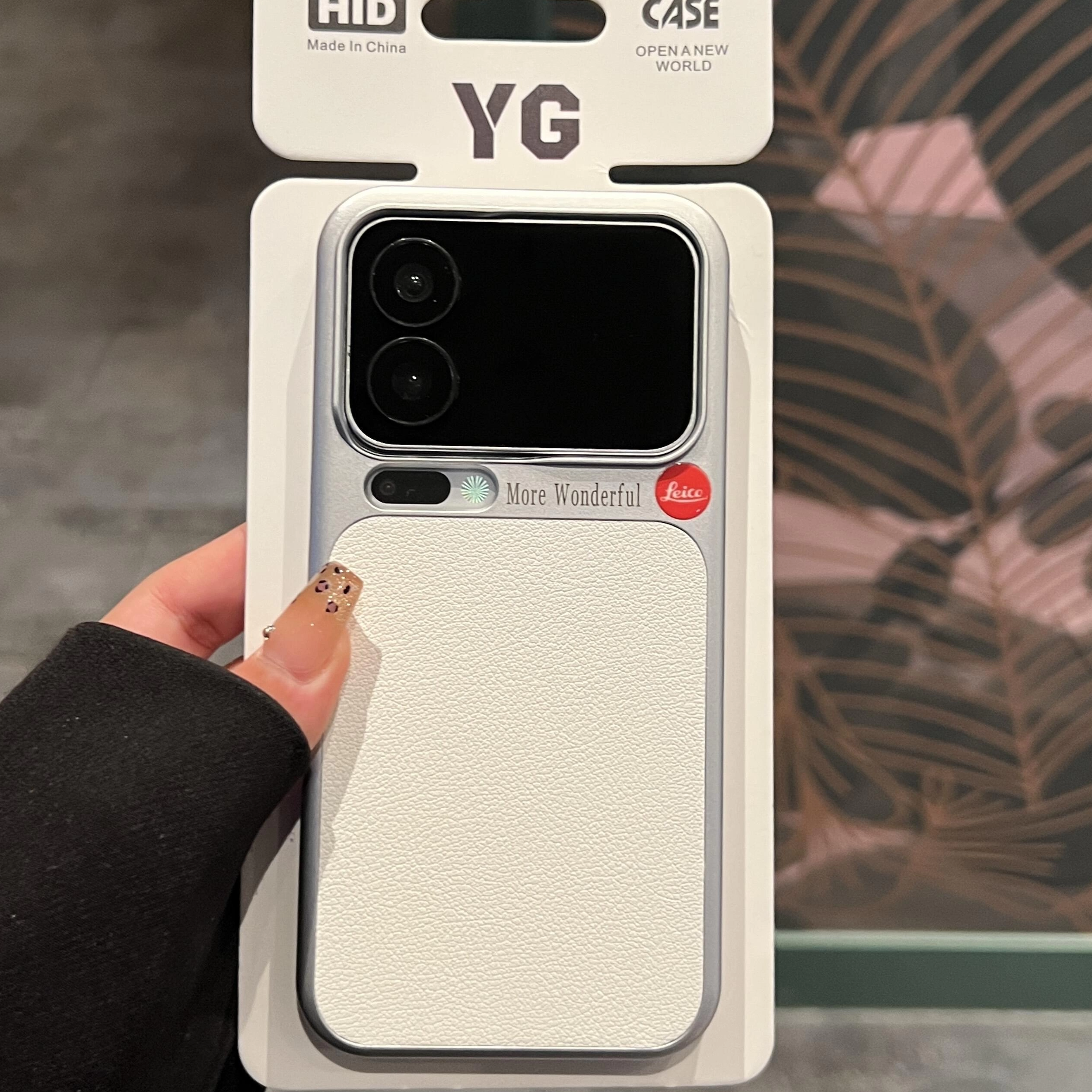 极简干净白秒变17电镀荔枝皮纹相机适用小米17promax手机壳17pro高级轻奢亚克力硬纯色素皮真皮质感防滑全包+