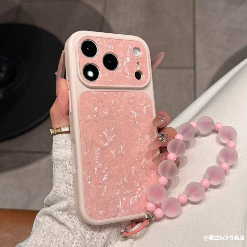 钢琴白贝壳纹珠光质感适用iPhone18promax全包手机壳苹果16promax秒变17大视窗新款15轻奢高级感14防摔保护套