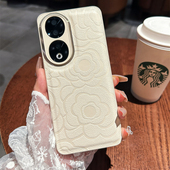 适用荣耀90pro手机壳mate60pro小香风山茶花80pro新款 荣耀70pro高级感60pro女荣耀50pro全包P60pro