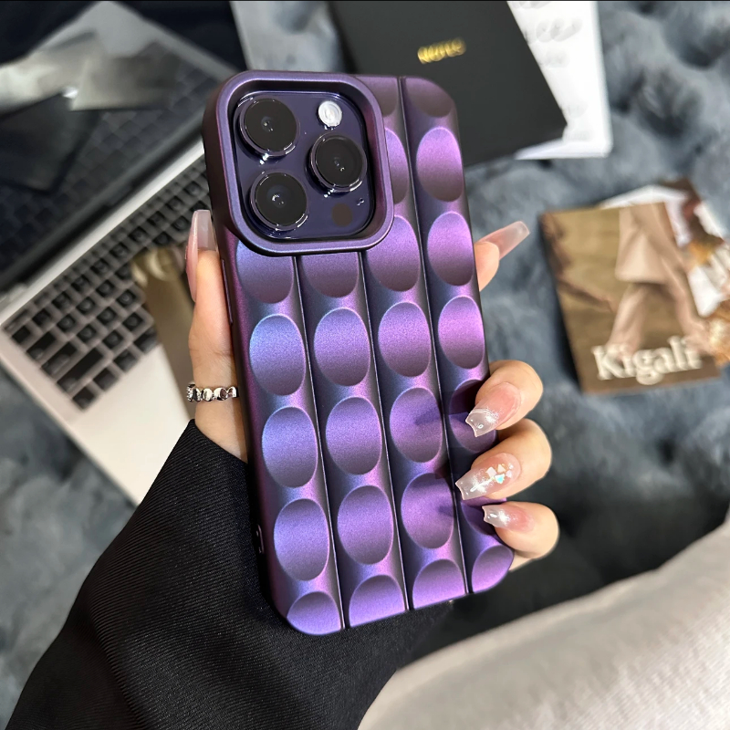 极简纯色曲面波浪壳适用iPhone14promax苹果13手机壳11新款磨砂12男女情侣14Pro小众13Promax全包12防摔软