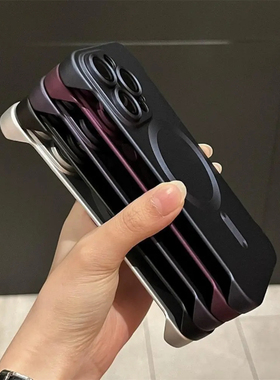 适用苹果14pro手机壳iphone13promax新品iP15无边框ip12强力磁吸16半包por硬壳17pm超薄肤感磨砂prom夏季peo