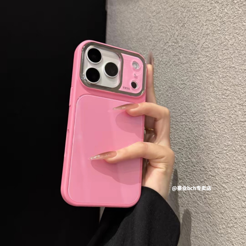 高级感钢化玻璃肤感适用iPhone17promax手机壳新款秒变17大视窗iPhone16pro纯色个性15pro全包防摔14保护套13