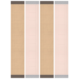 鸿猷文房六尺三开楹联书法作品纸七言九言对联毛笔字比赛创作专用蜡染微喷半生熟加厚宣纸