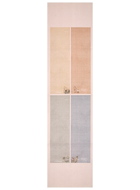 四尺对开条屏书法作品纸