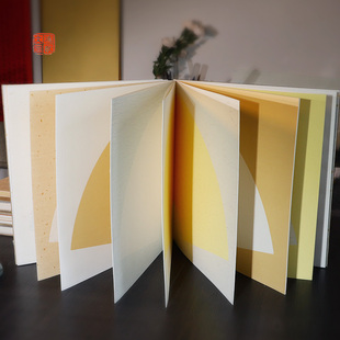 鸿猷文房纯手工卡纸合集册页宣纸正方形扇面镜片纸圆形半生熟山水人物国画专用篆隶行草书本子加厚毛笔作品纸