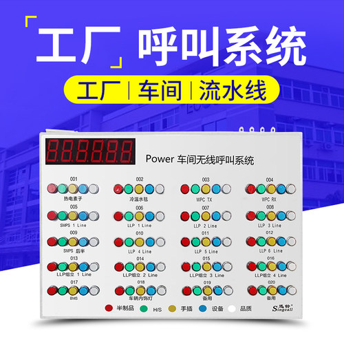 工厂定制款无线呼叫器看板主机
