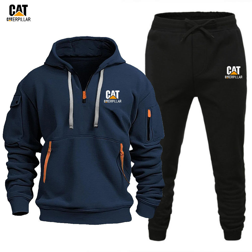 Essentials外男士运动套装时尚休闲秋冬季长袖拉链款抓绒卫衣套装