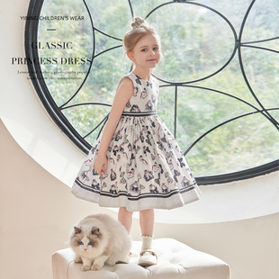 童装 洋气儿童裙子纯棉连衣裙小女孩夏季 大宝宝 新款 公主裙女童夏装