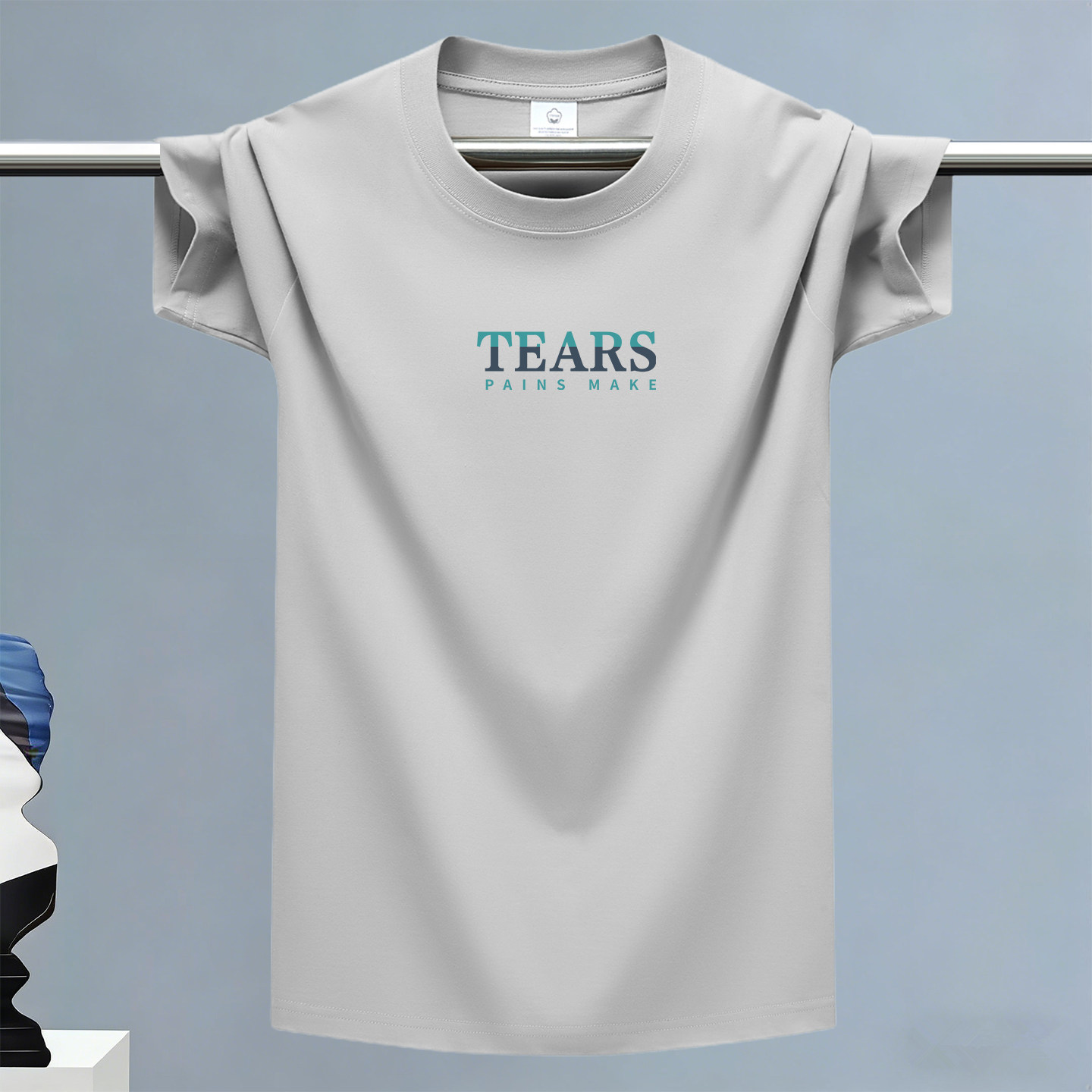 夏季新款纯棉短袖t恤男青年休闲宽松大码圆领体恤情侣薄款打底衫