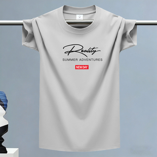 新款 情侣百搭学生打底衫 正品 T恤男青年圆领纯棉宽松大码 短袖 夏季