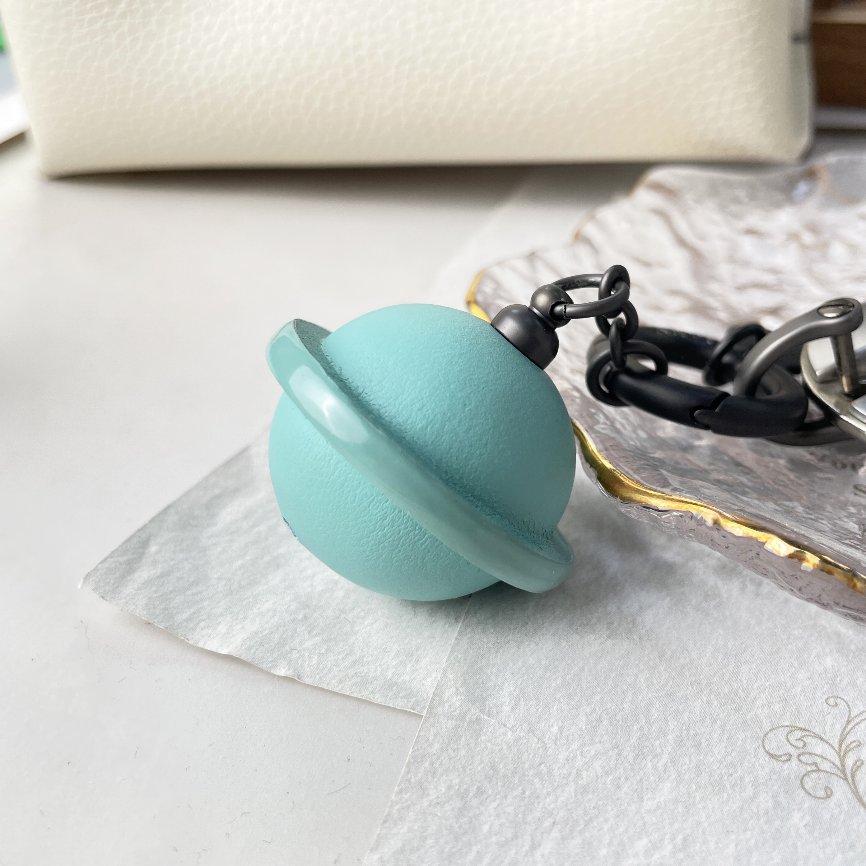 创意牛皮铃铛钥匙扣个性高级感